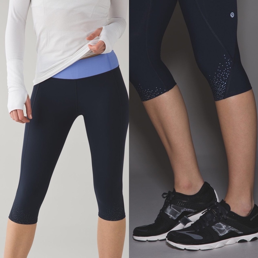 Lululemon‎ Tight Stuff Crop inkwell lullaby size 4